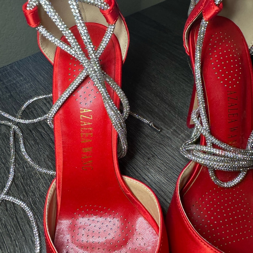 Red Strappy Heels